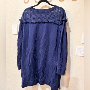 Crown and Ivy, navy sweatshirt dress size XXL